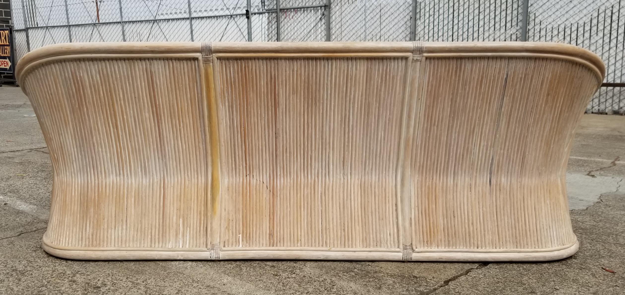 Henry Link Split Reed Bamboo Sofa In Good Condition In Fulton, CA
