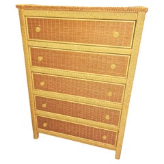 Henry Link Wicker 5-drawer Tall Dresser