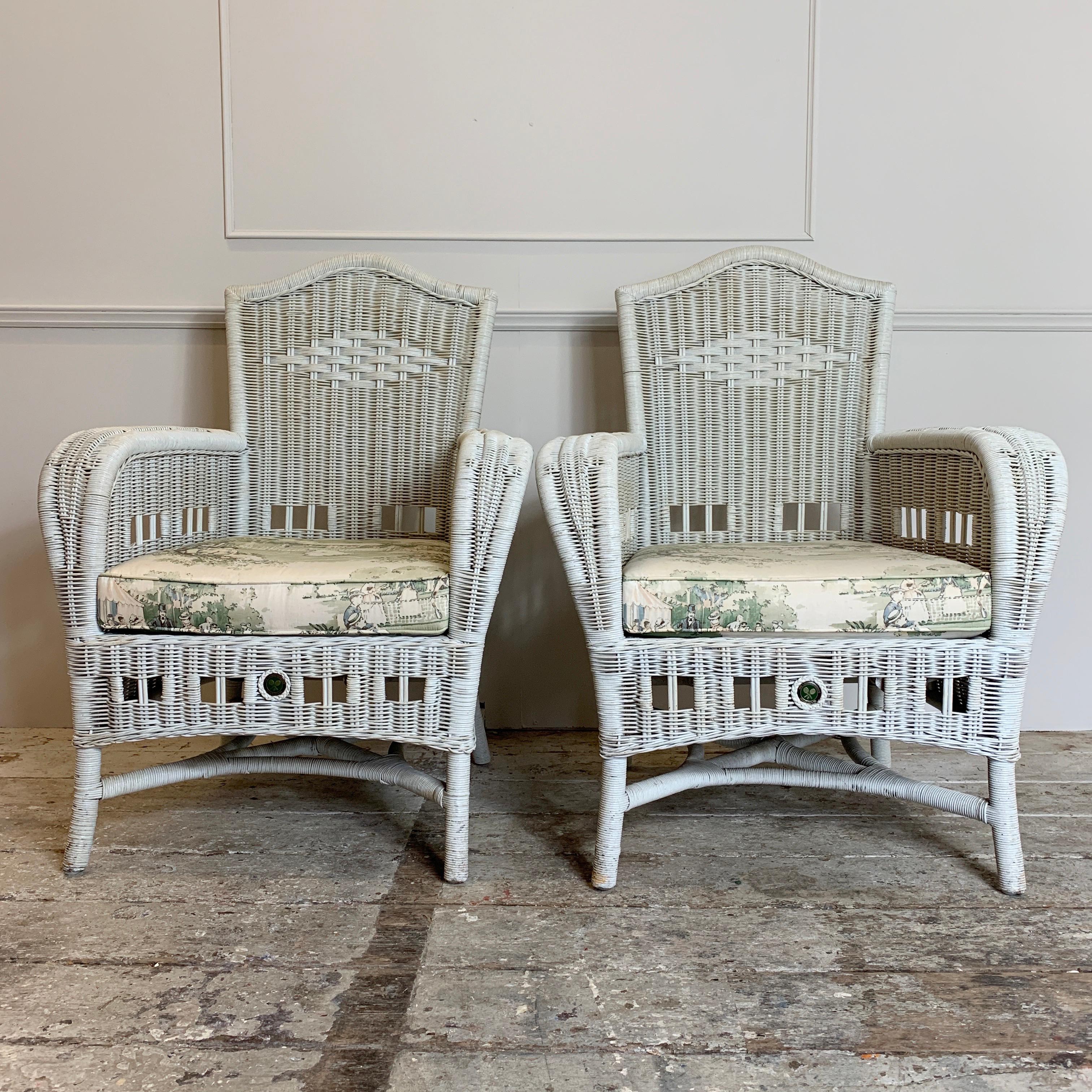Henry Link, Wimbledon Collection, pair of Wicker chairs
A pair of wicker chair by Henry Link
These chairs were originally in use at Wimbledon Tennis Club in London itself, so have sat some important people no doubt
The chairs have come directly