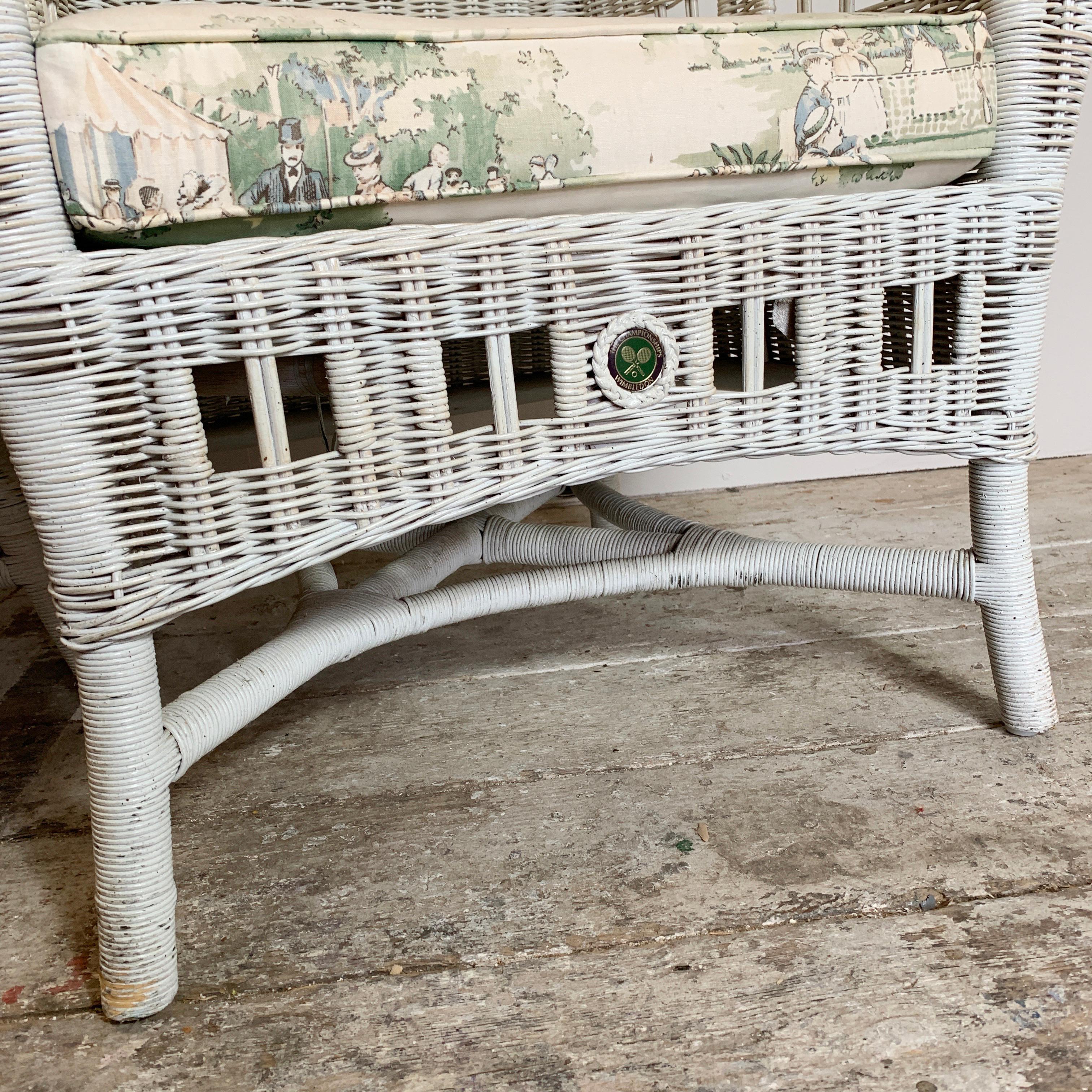 20th Century Henry Link, Wicker Chairs from Wimbledon Lawn Tennis Club, London