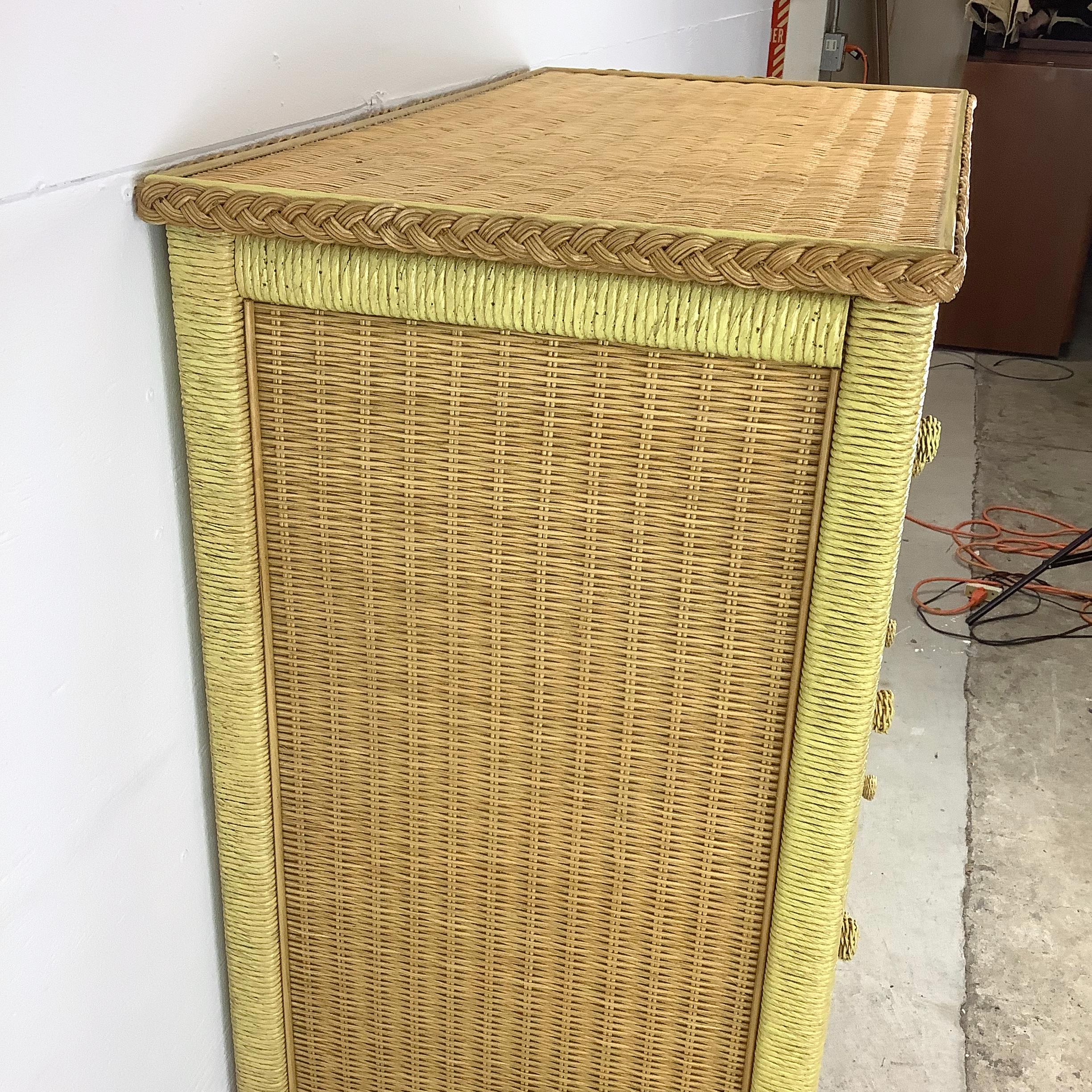 Henry Link Wicker Highboy Dresser 1
