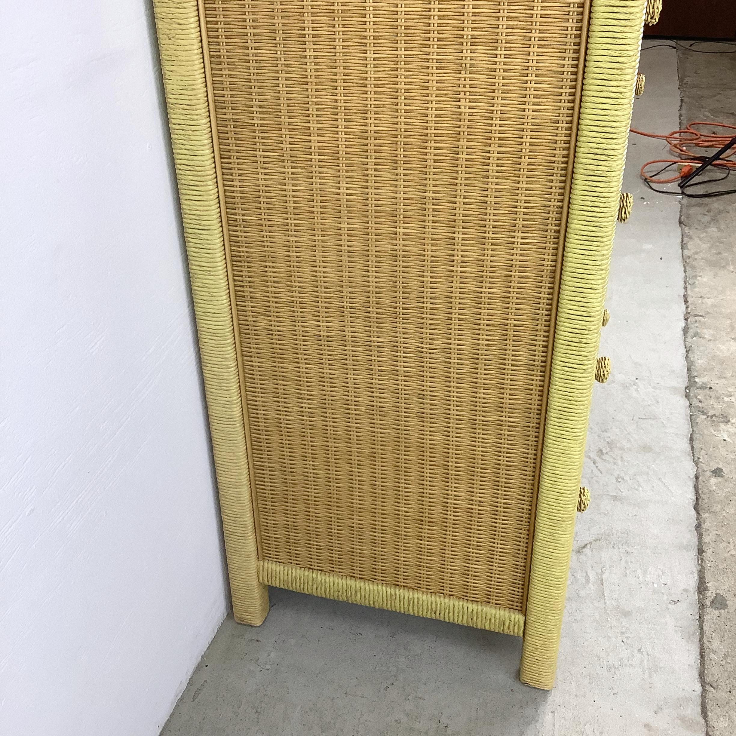 Henry Link Wicker Highboy Dresser 2