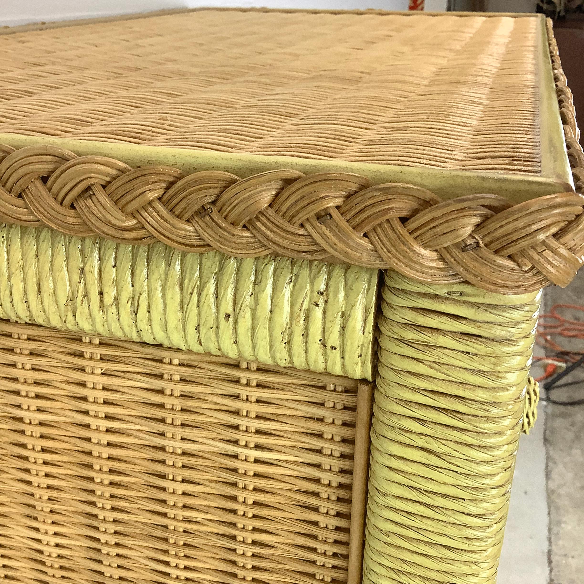 Henry Link Wicker Highboy Dresser 3