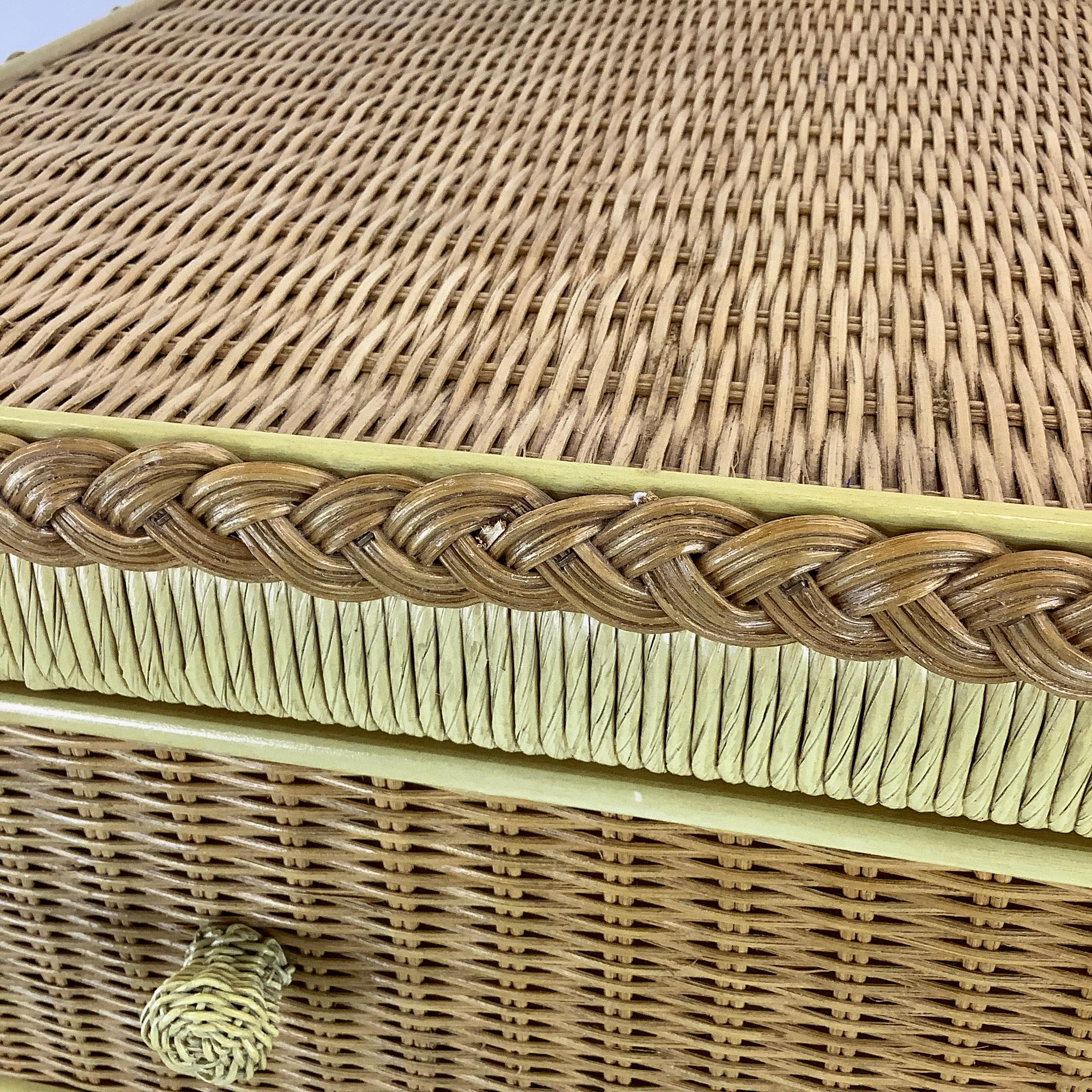 Henry Link Wicker Highboy Dresser 7