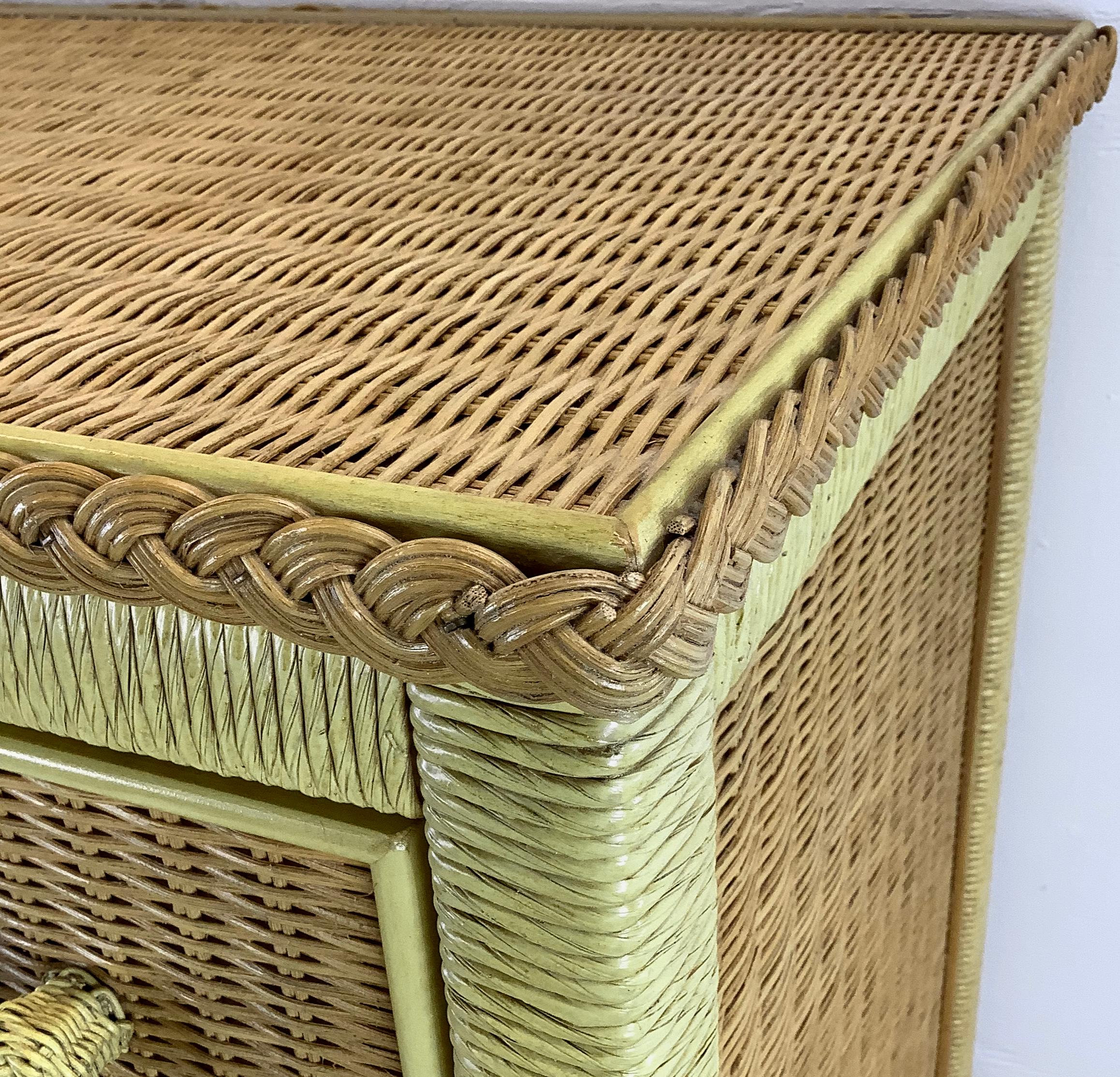 Henry Link Wicker Highboy Dresser 8