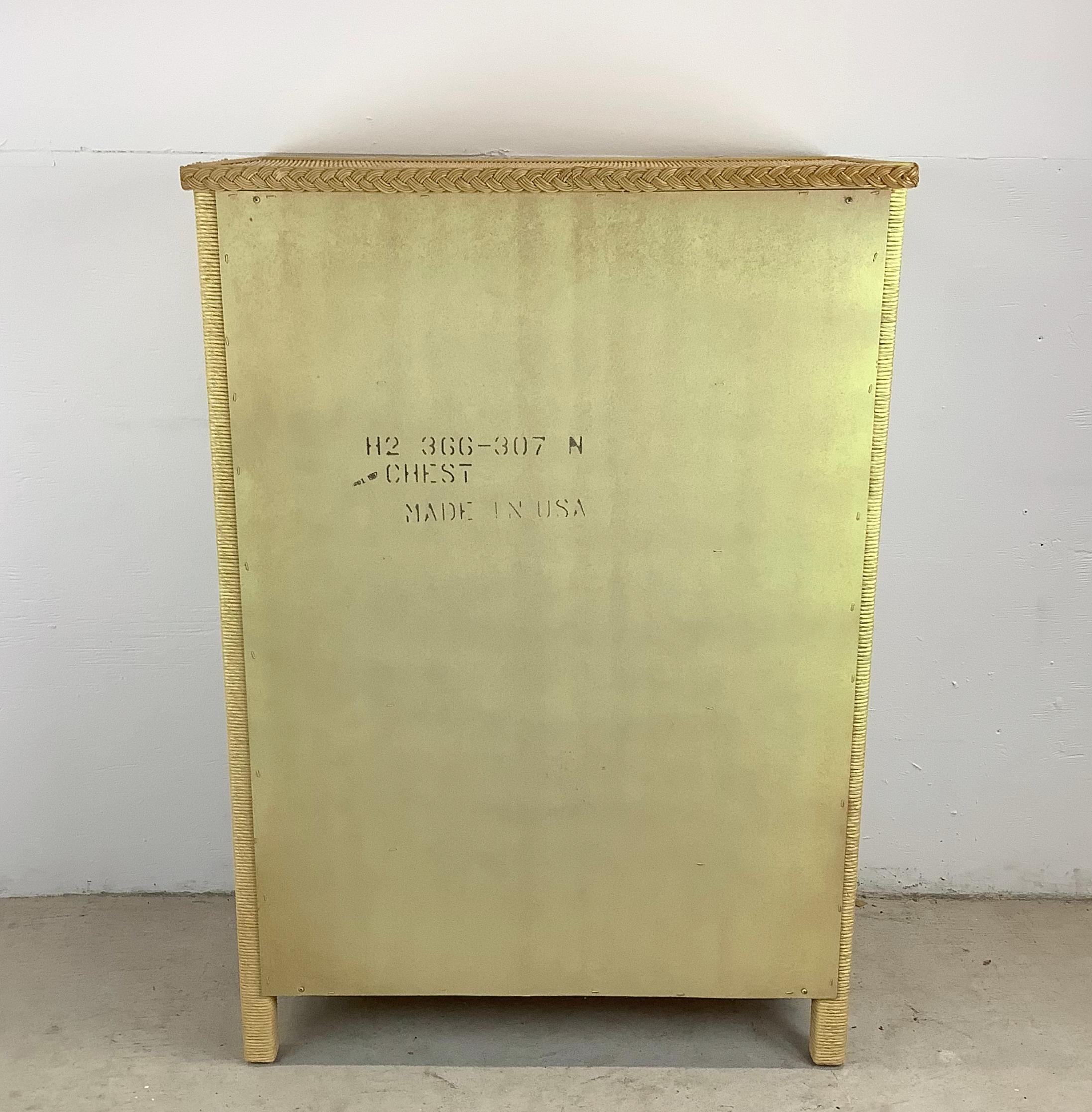 Unknown Henry Link Wicker Highboy Dresser