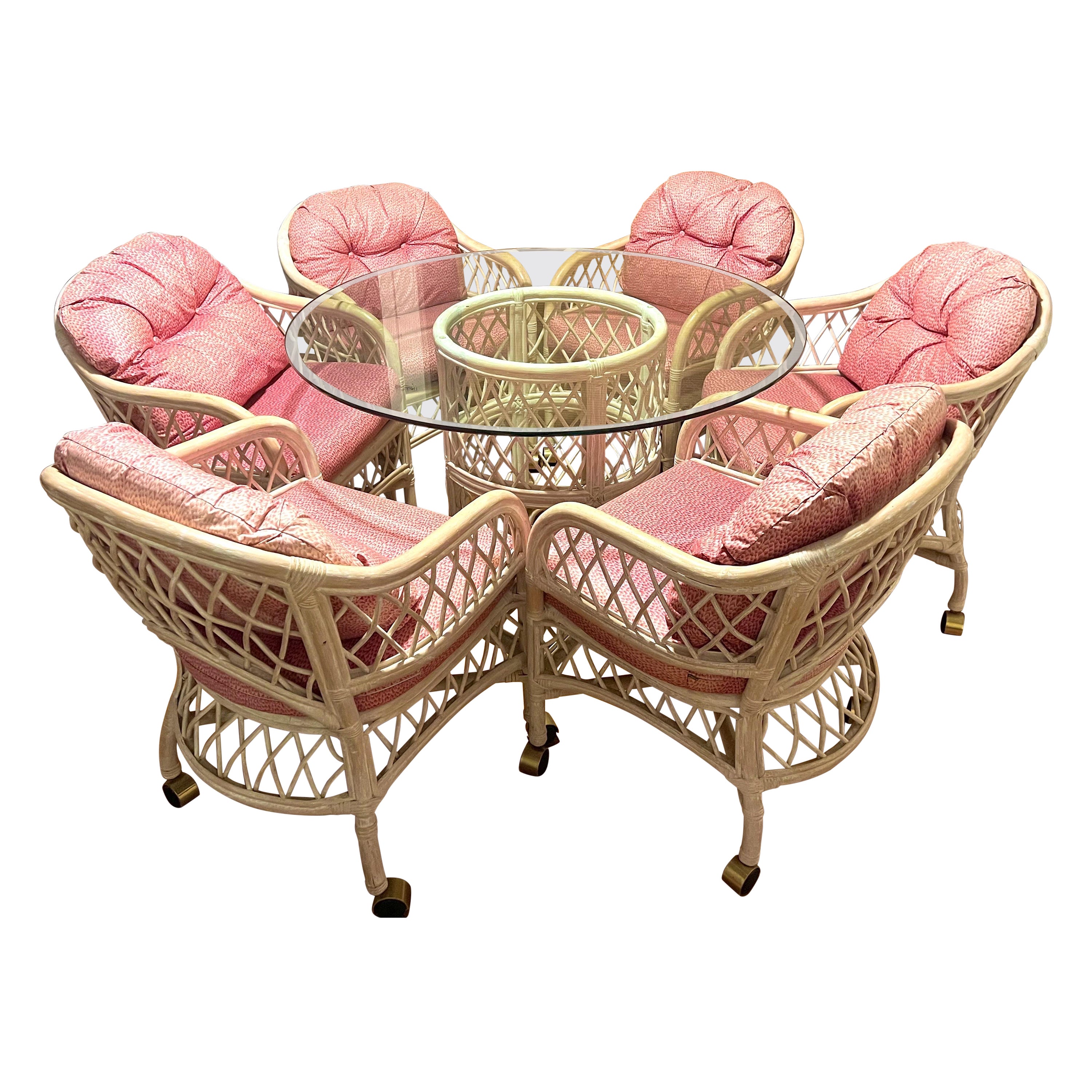 Henry Link Wicker Patio Dining Table with 6 Chairs