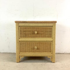 Henry Link Nachttisch aus Korbgeflecht mit zwei Schubladen