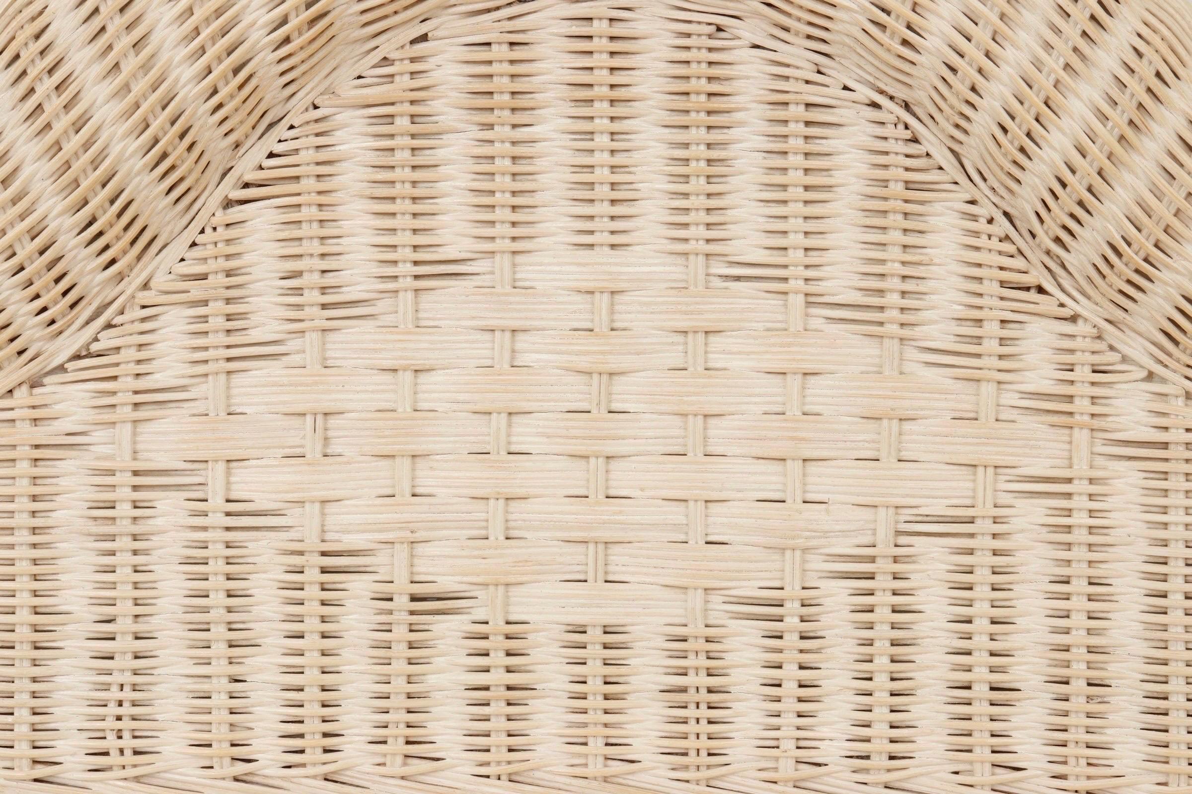 20th Century Henry Link Wicker Wall Mirror