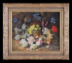 Antique A Still Life of Flowers