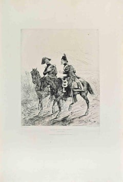 Brigadier Vous Avez Raison - Etching by Henry-Louis Dupray - 1870s