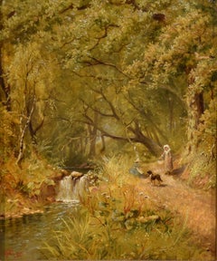 Oil Painting by Henry Maidment "The Path by the River"