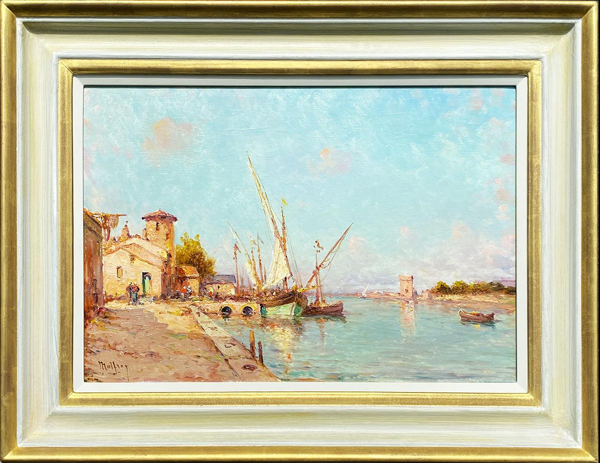 Henry Malfroy Landscape Painting - A Mediterranean Harbour  