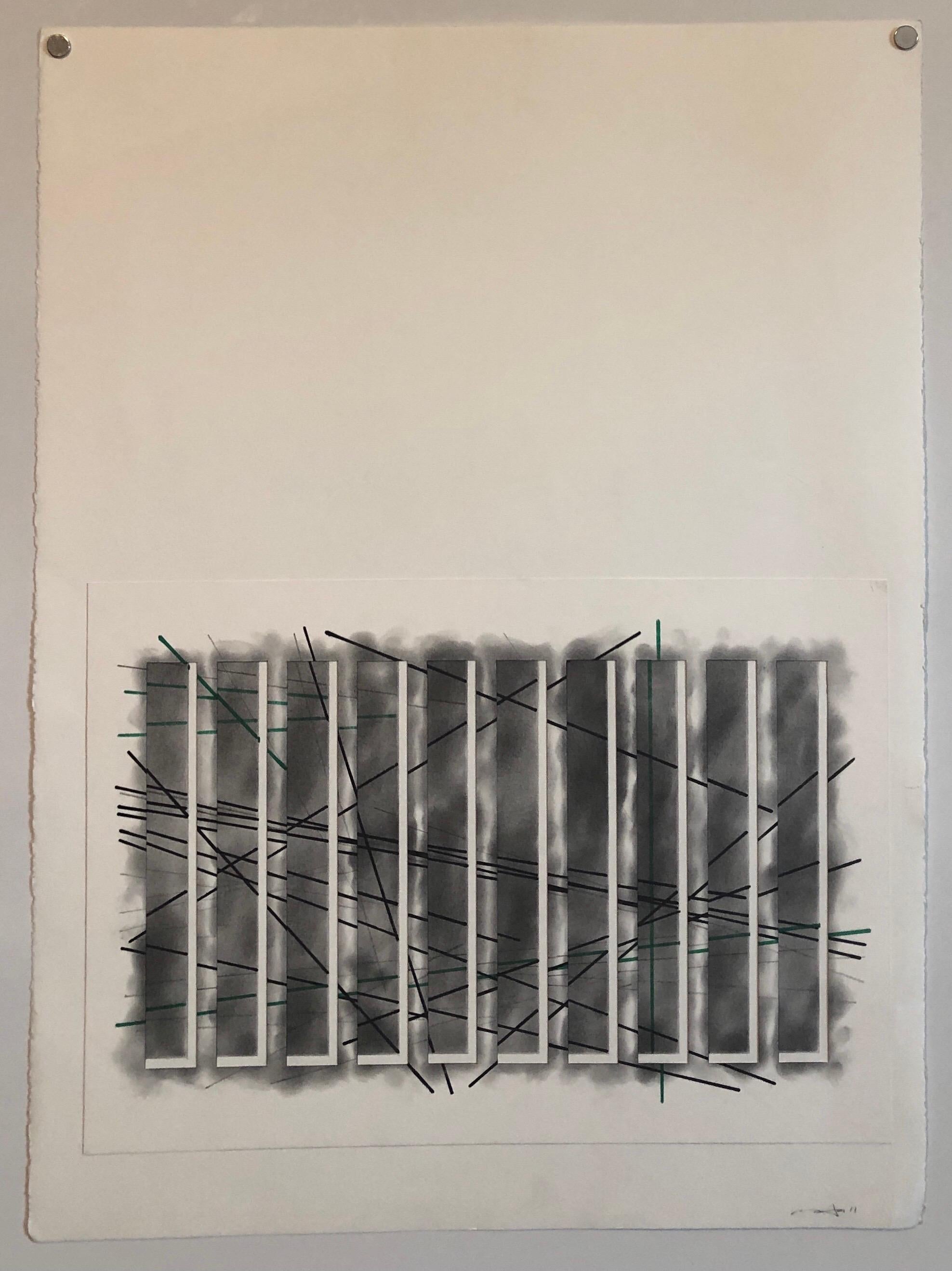 Collage a tecnica mista, grafite, pittura a olio L'espressionista astratto Henry Mandell in vendita 9