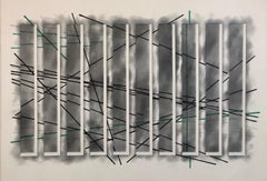 Mixed Media Collage, Graphite, Oil Painting Abstract Expressionist Henry Mandell