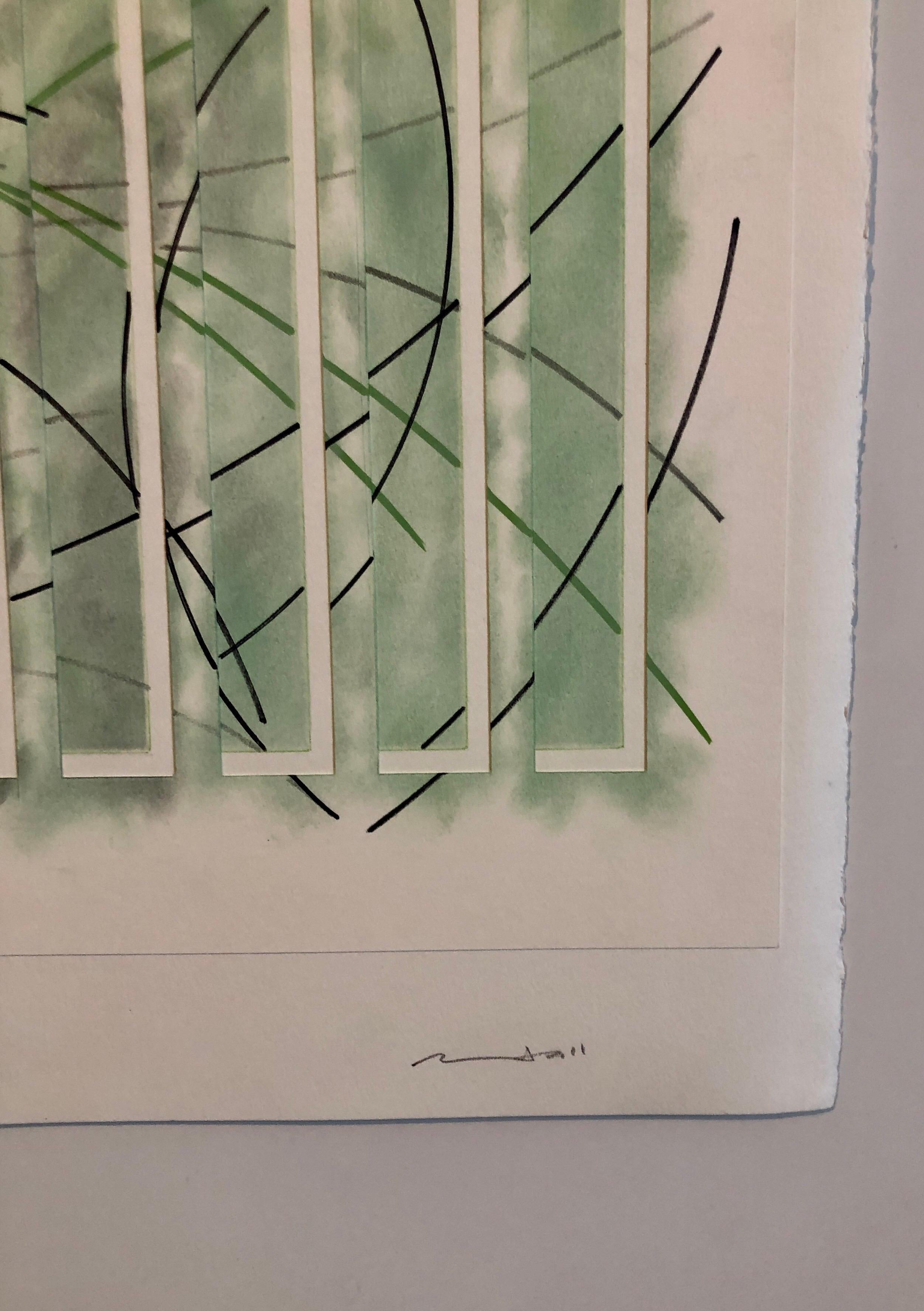 Collage a tecnica mista, grafite, pittura a olio L'espressionista astratto Henry Mandell in vendita 2