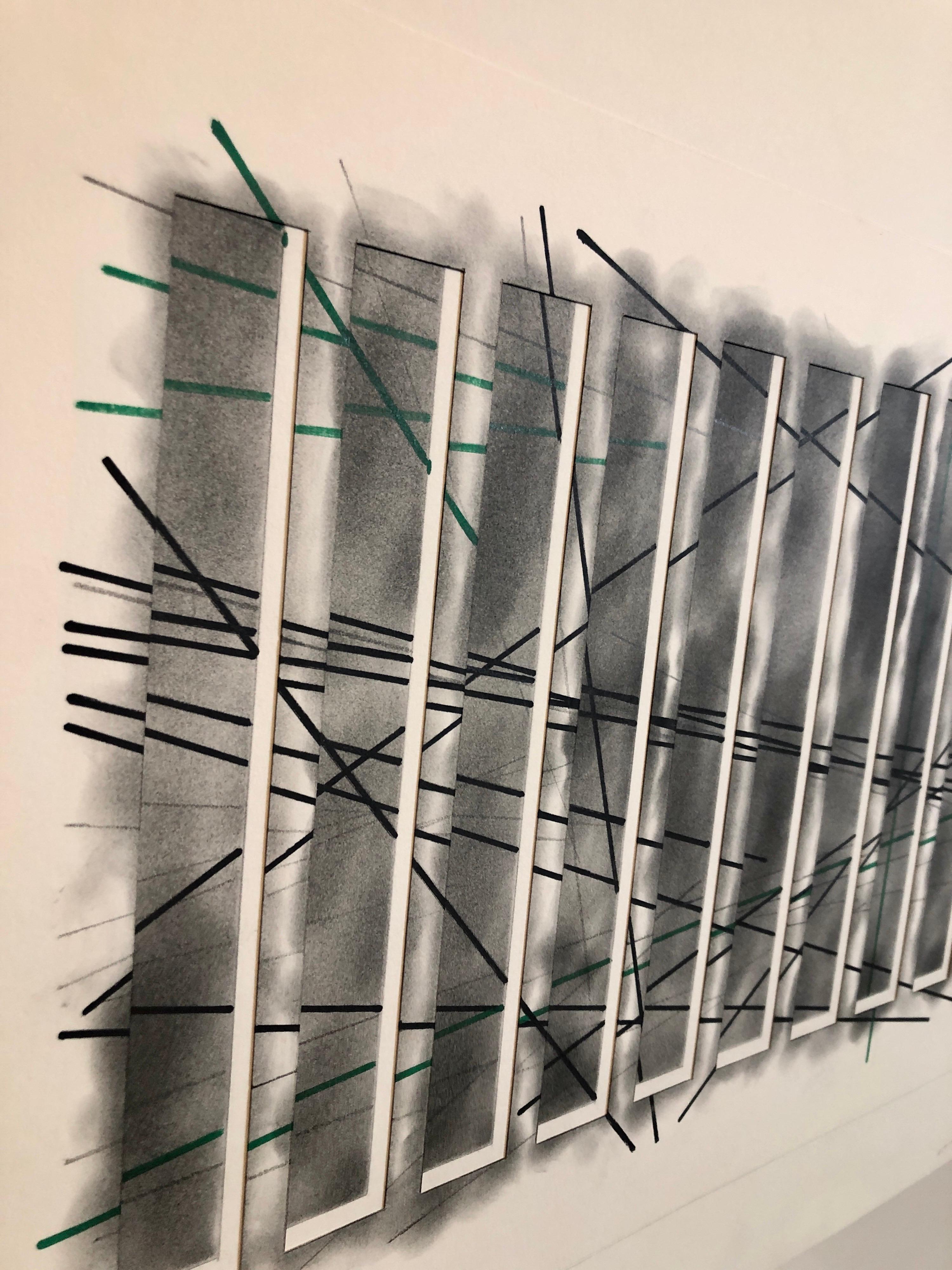 Collage a tecnica mista, grafite, pittura a olio L'espressionista astratto Henry Mandell in vendita 4