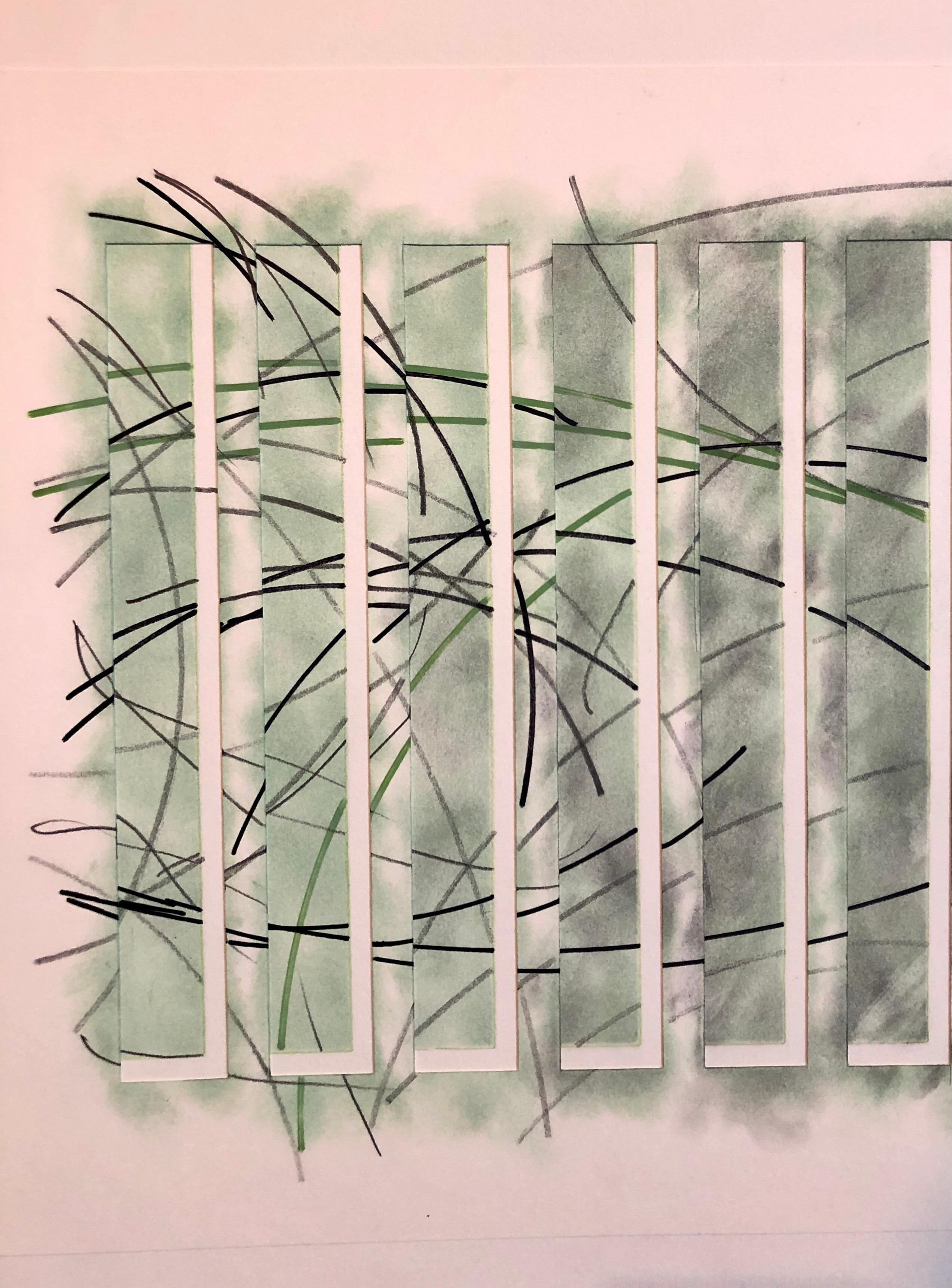 Collage a tecnica mista, grafite, pittura a olio L'espressionista astratto Henry Mandell in vendita 4