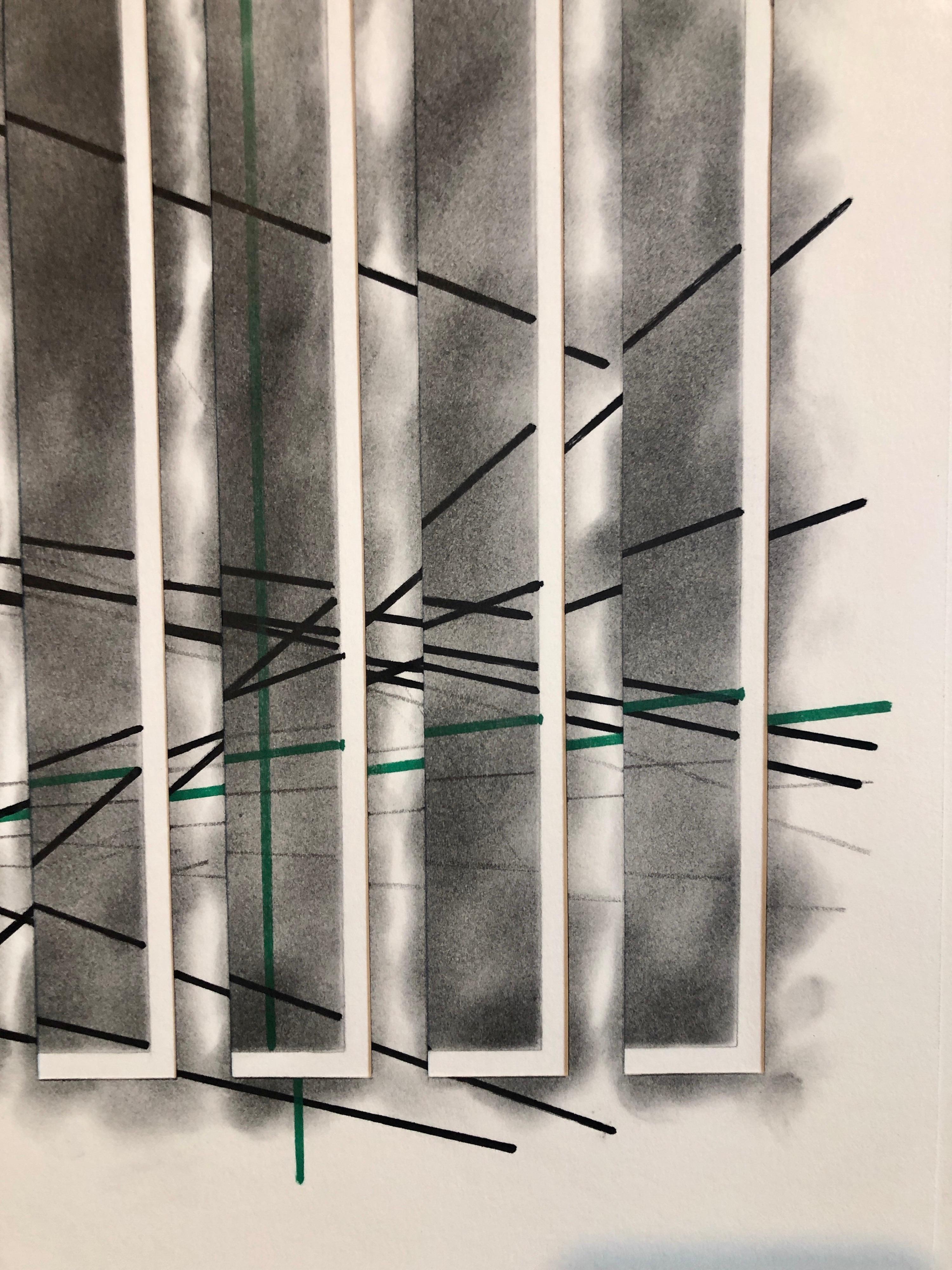 Collage a tecnica mista, grafite, pittura a olio L'espressionista astratto Henry Mandell in vendita 6