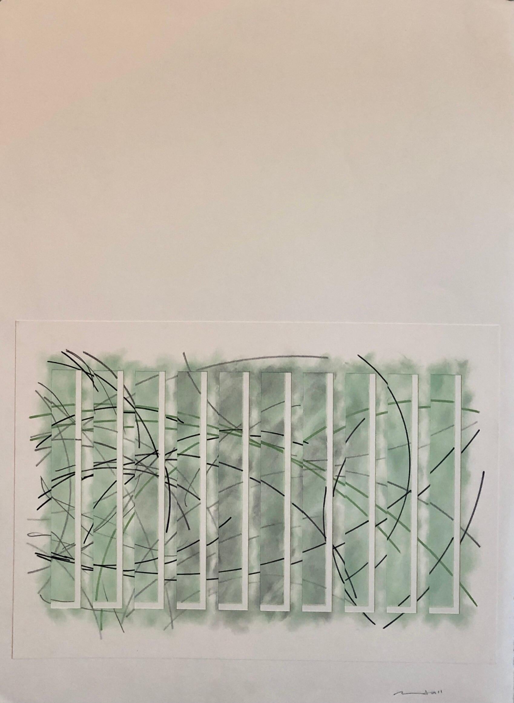 Collage a tecnica mista, grafite, pittura a olio L'espressionista astratto Henry Mandell in vendita 6