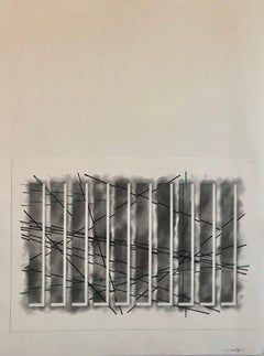 Mixed Media Collage, Graphite, Oil Painting Abstract Expressionist Henry Mandell