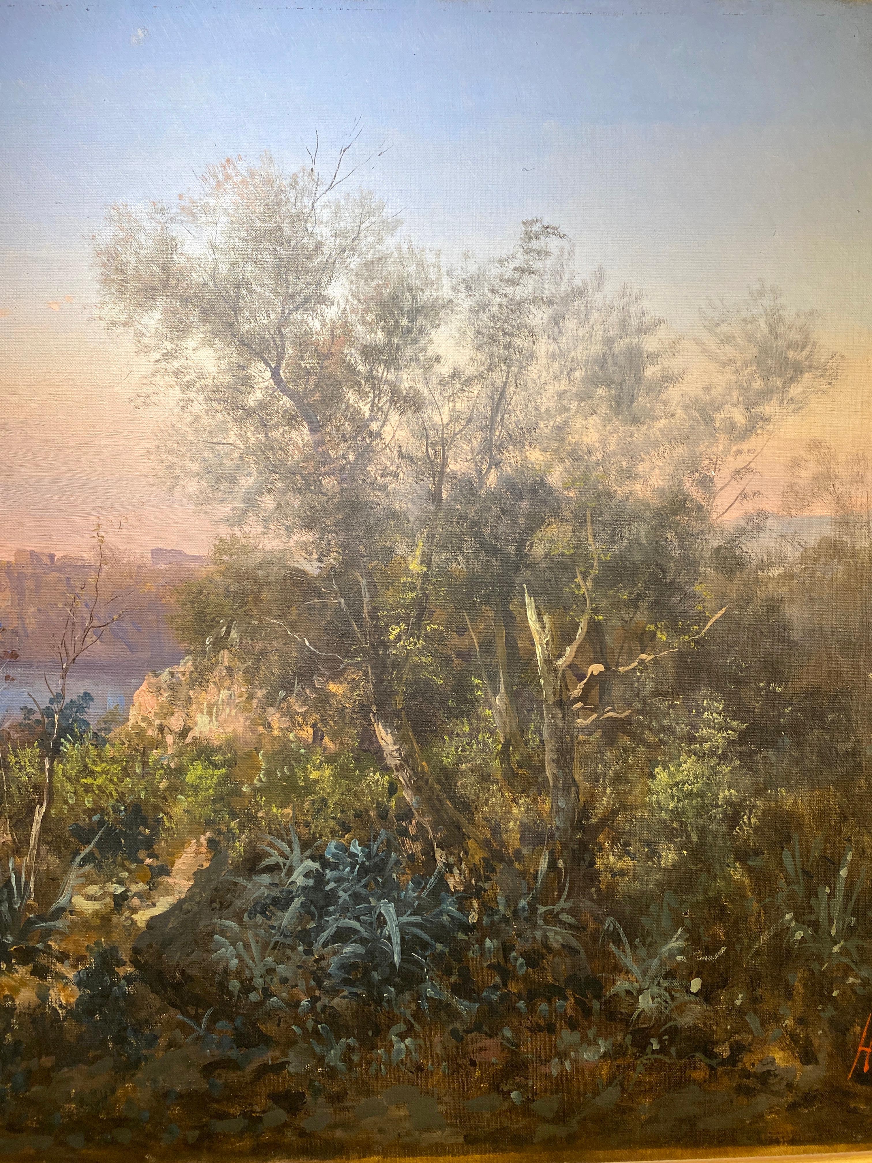 Sonnenuntergang-Landschaft mit Blick auf die Procida-Inselküste von Neapel im Angebot 5
