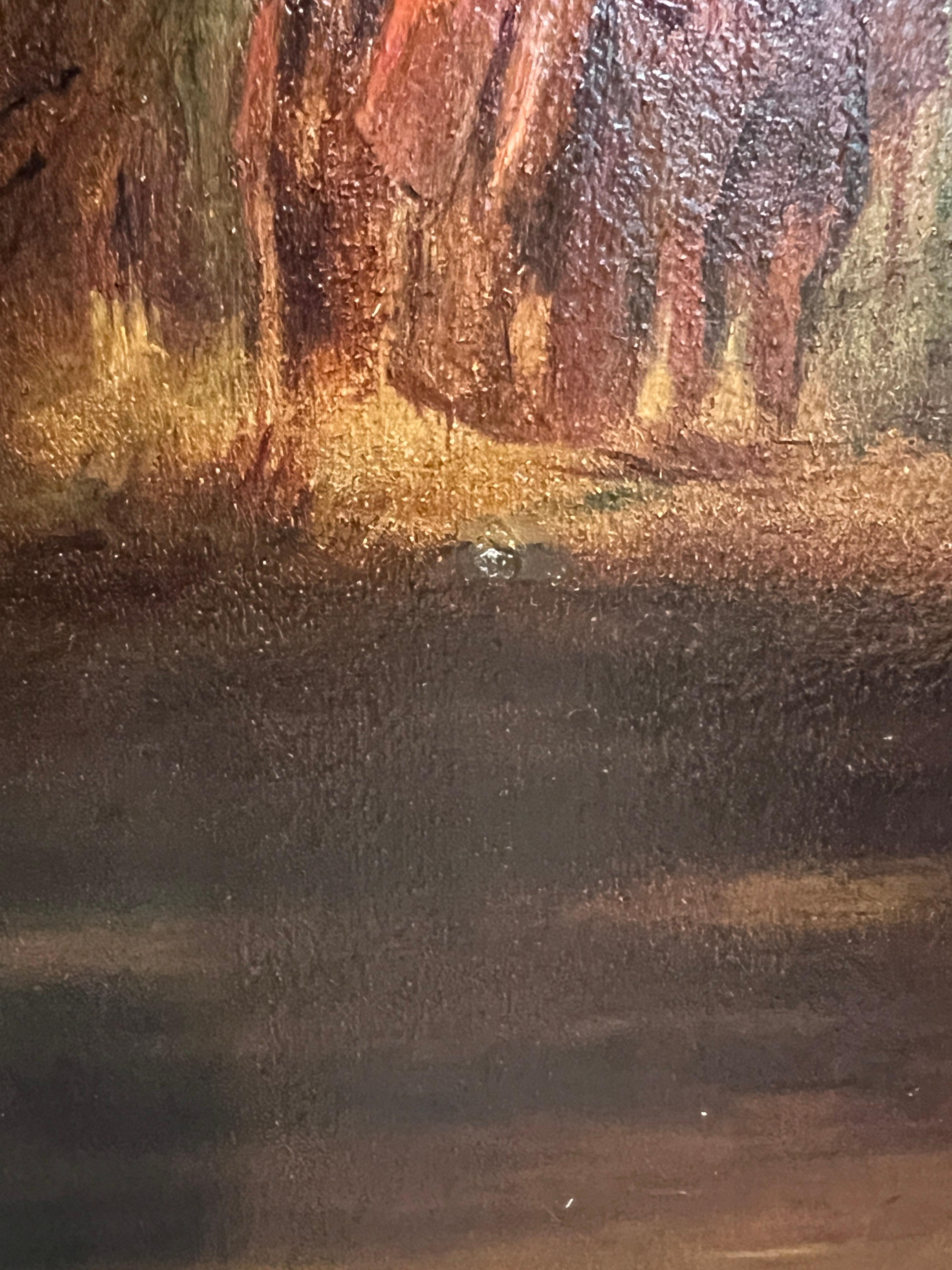 1870 Artista britannico Henri Martin (1835-1908) Antico dipinto di scena di genere O/c in vendita 6