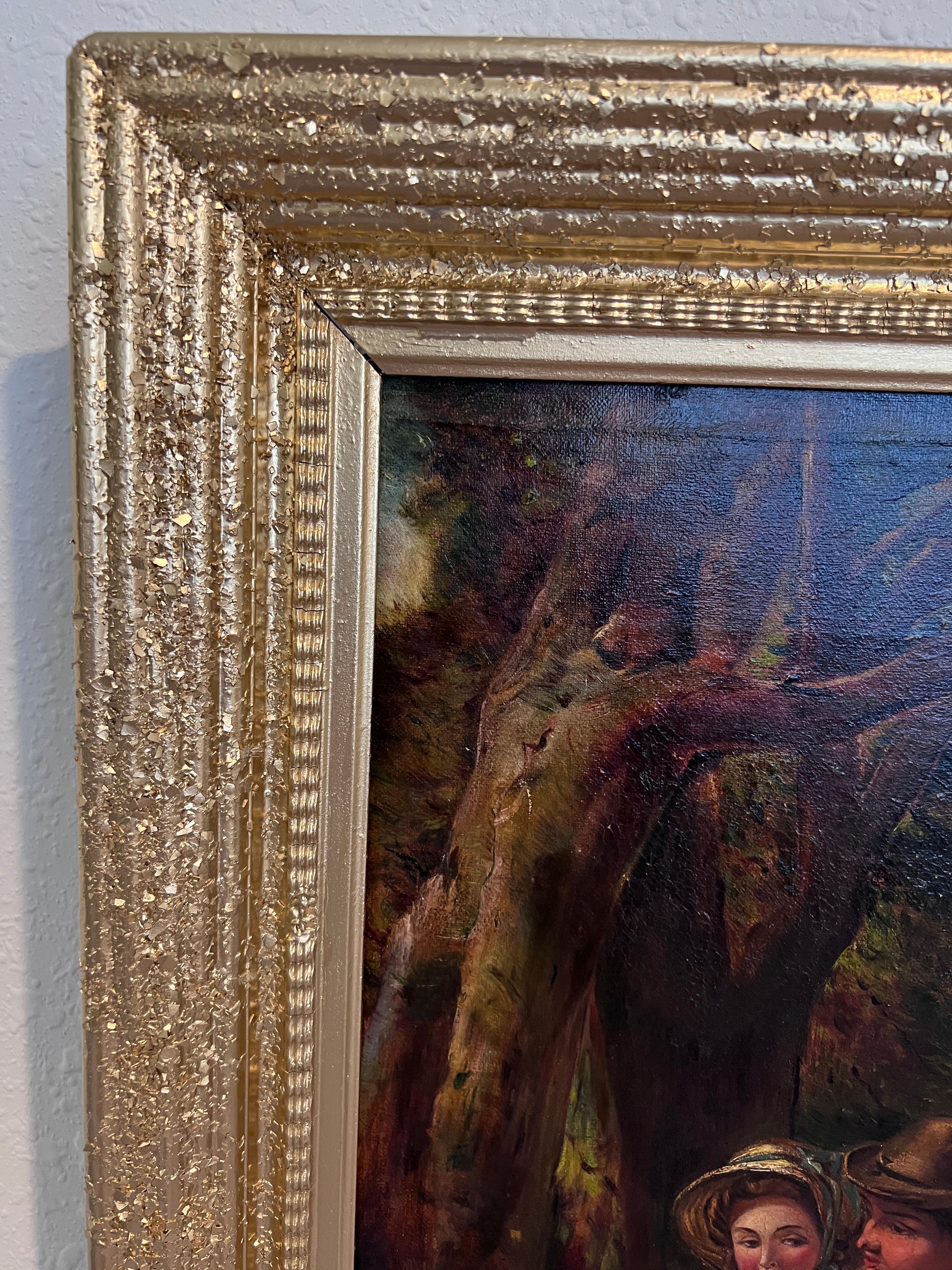 In vendita un antico dipinto originale a olio su tela dell'artista britannico Henry Martin (1835-1908) che raffigura una scena di genere. Intitolato 