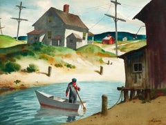 Homme dans une barque