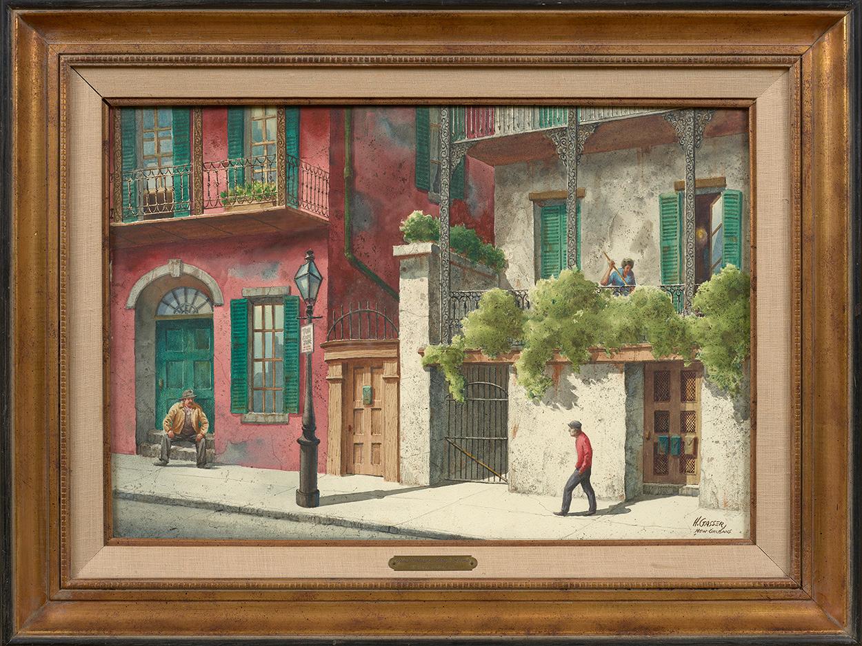 Escena callejera de Nueva Orleans - Painting de Henry Martin Gasser