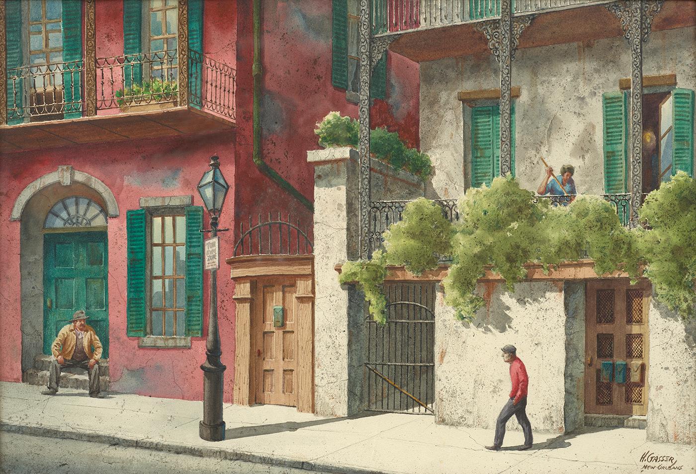 Scena di strada di New Orleans