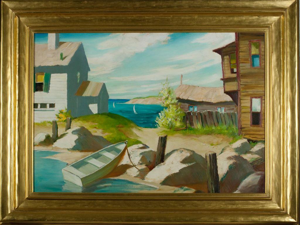 Die sonnenbeschienene Bucht  – Painting von Henry Martin Gasser