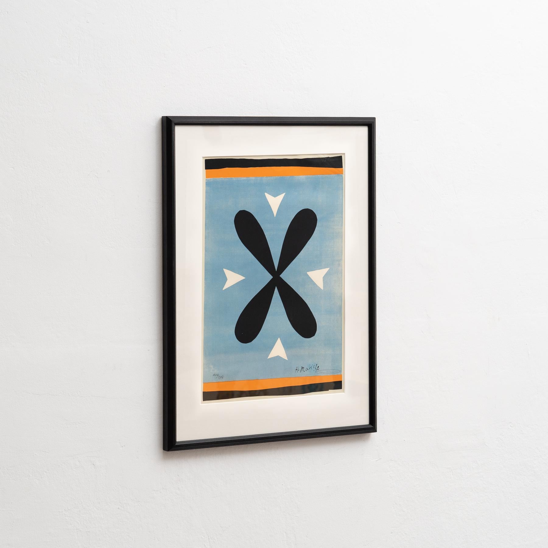 Modern Henry Matisse's 'Fleur à Quatre Pétales': Limited Edition Lithograph, circa 1970 For Sale