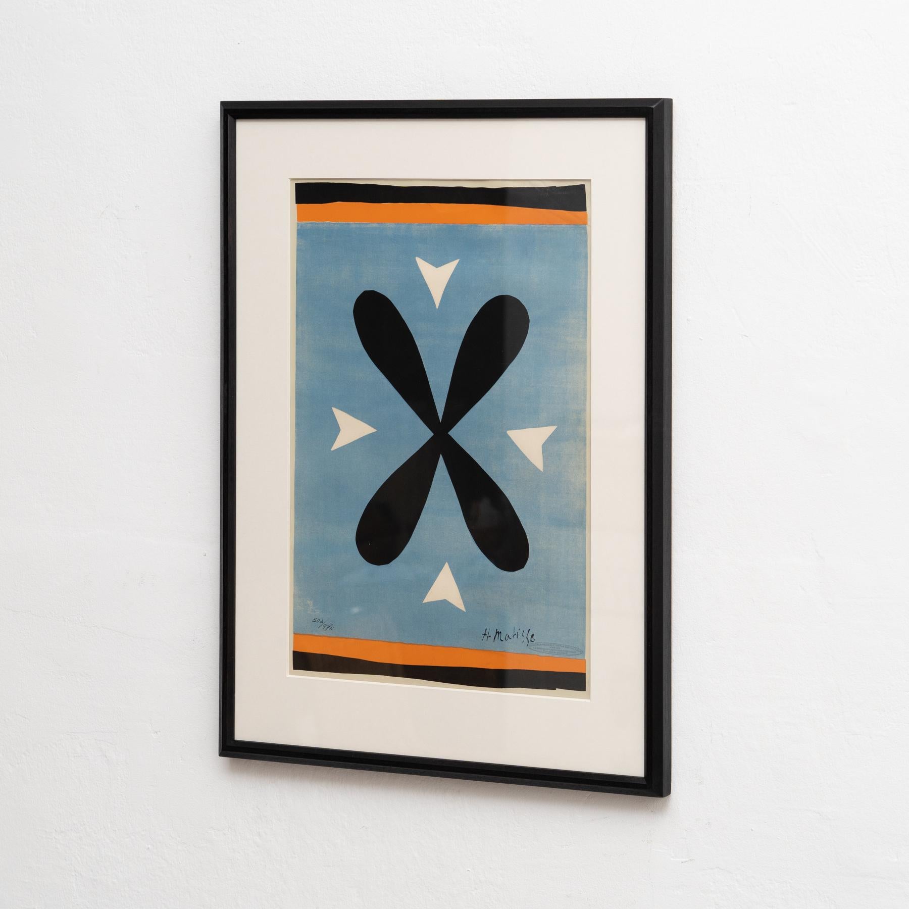 French Henry Matisse's 'Fleur à Quatre Pétales': Limited Edition Lithograph, circa 1970 For Sale