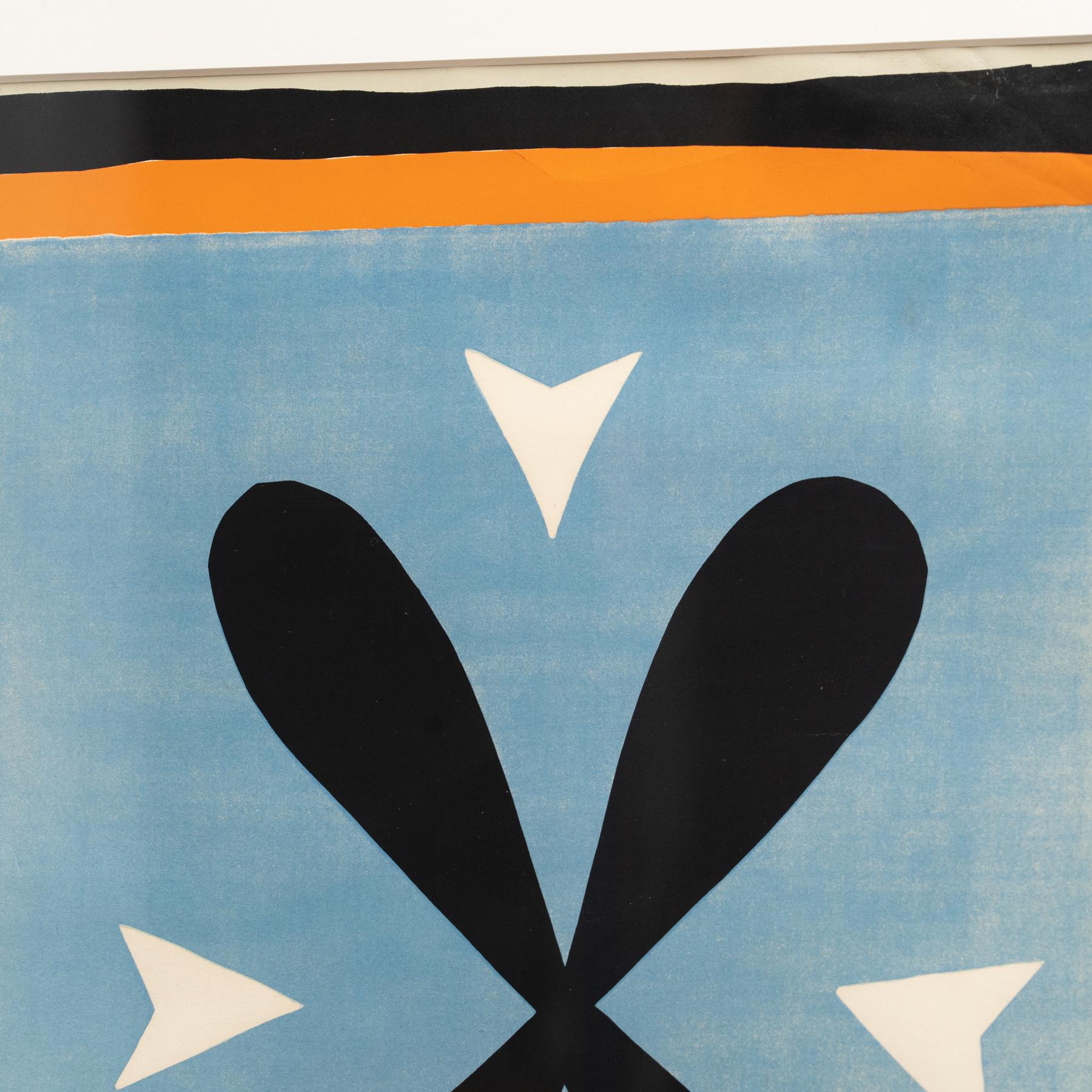 Late 20th Century Henry Matisse's 'Fleur à Quatre Pétales': Limited Edition Lithograph, circa 1970 For Sale