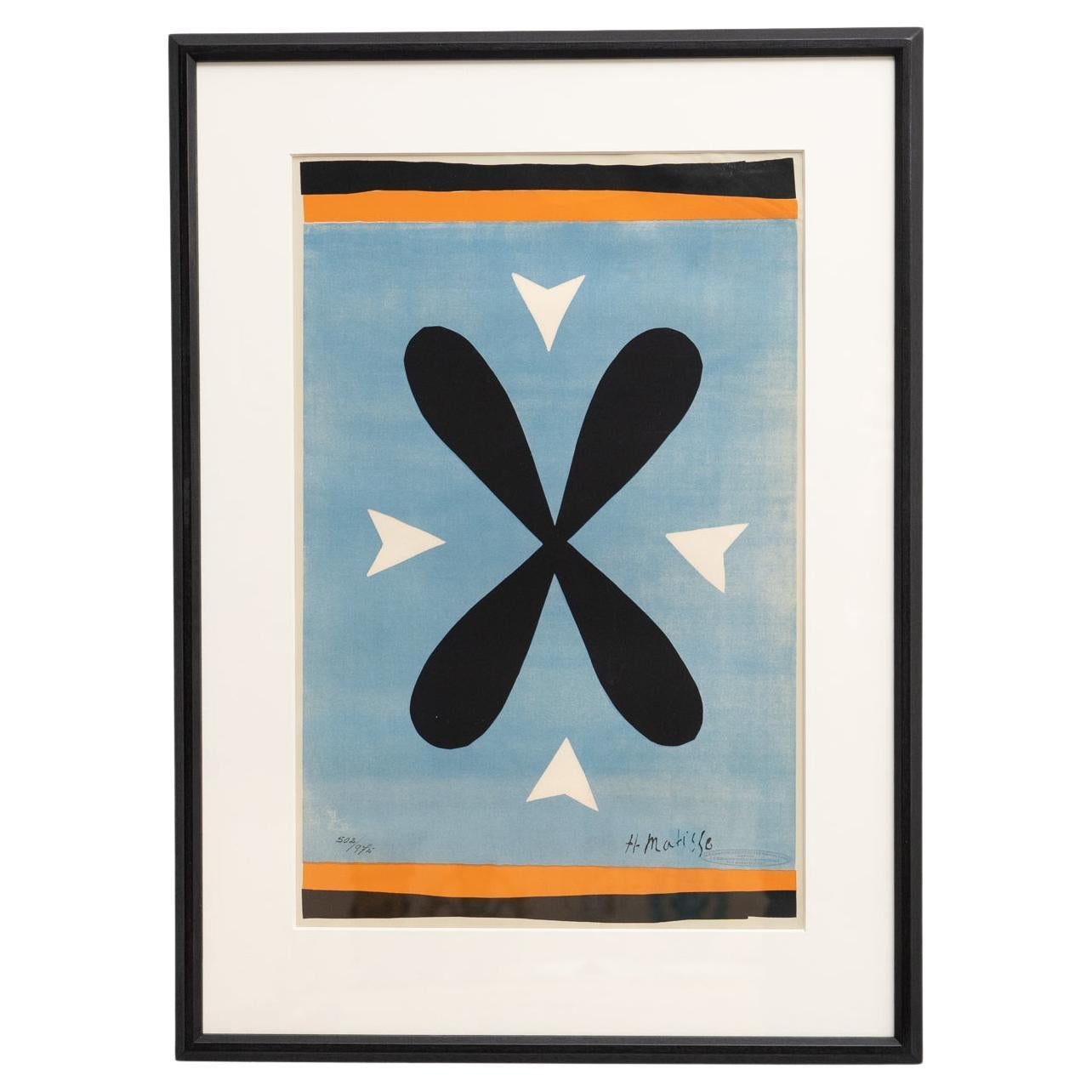 Fleur à quatre pétales" d'Henri Matisse : Lithographie à tirage limité, vers 1970 en vente