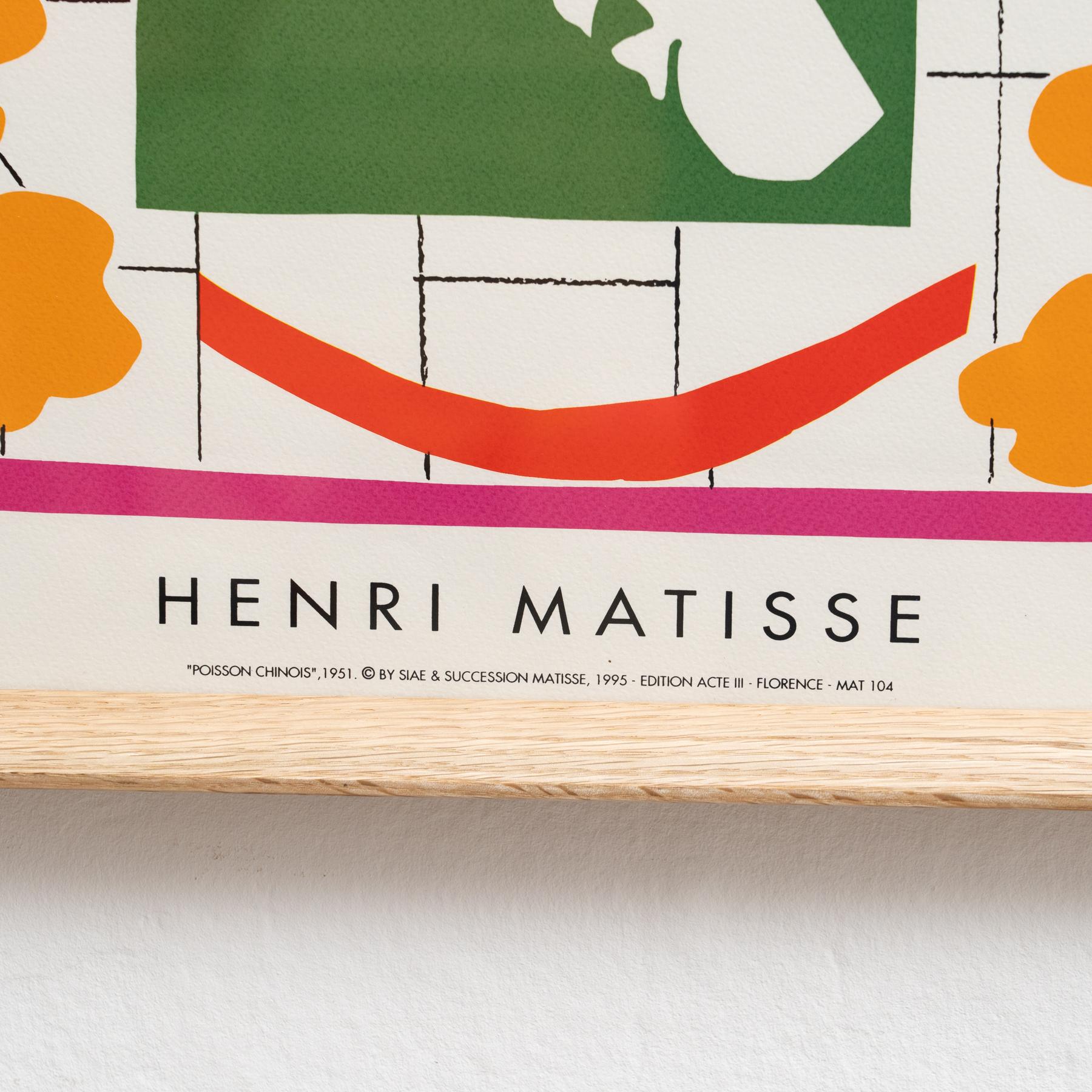 Papier « Poisson Chinois » de Henry Matisse : lithographie couleur de la série Cut Out en vente