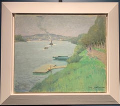 "La seine à Puteaux" - Oil, cm. 55 x 46, 1930 ca 