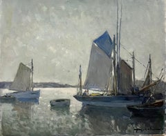 "Sailboats, Brittany" , France Oil cm. 65 x 54 1930