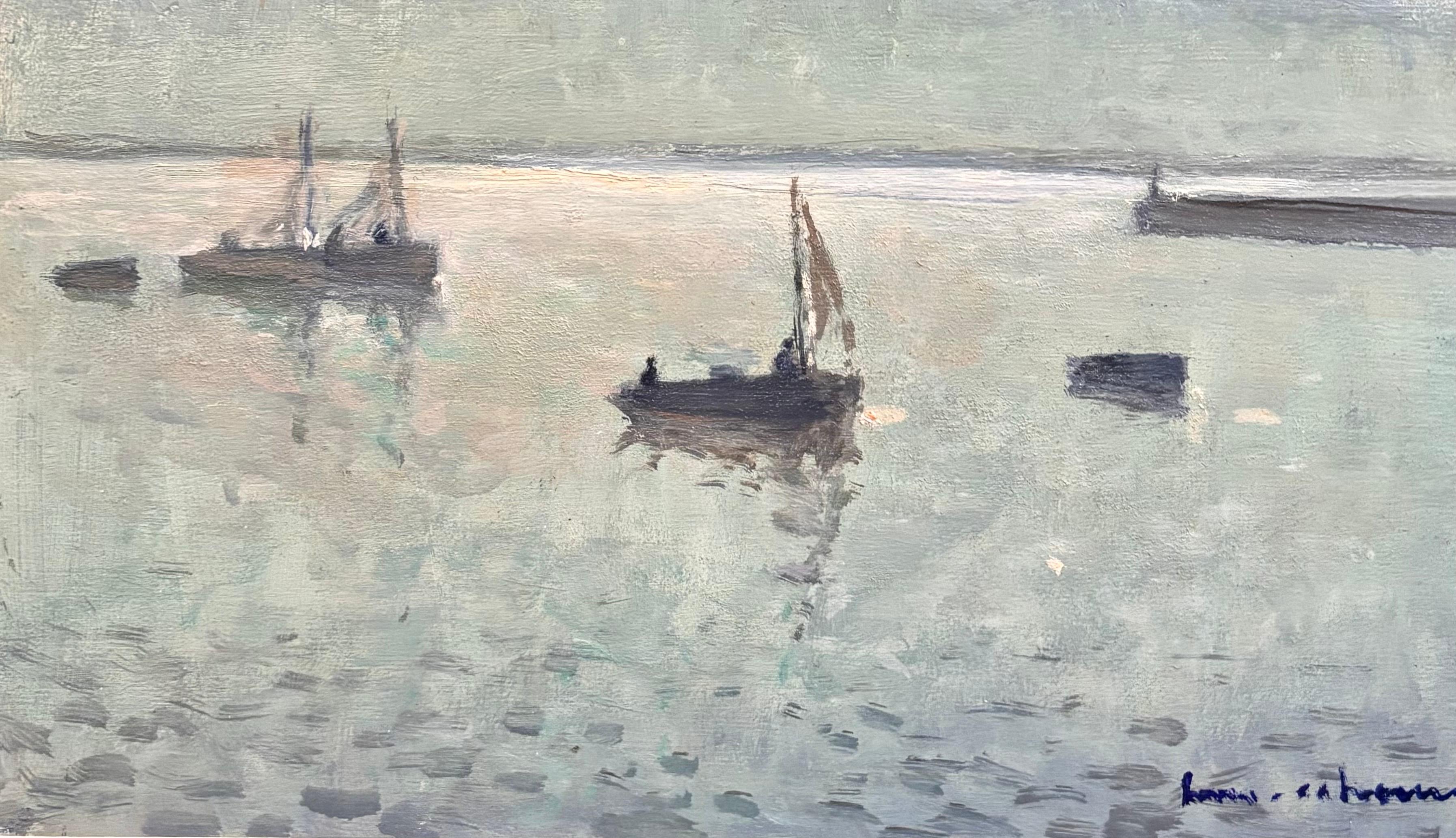 Lanscape France,Ocean, France , grey, blue, azure, Normandy
Henry Maurice CAHOURS (Paris, 1889 –  Vence, 1974)

He was born in Paris but spent his childhood and adolescence in Amiens, where he attended the Academy of Fine Arts. He moved to Paris,