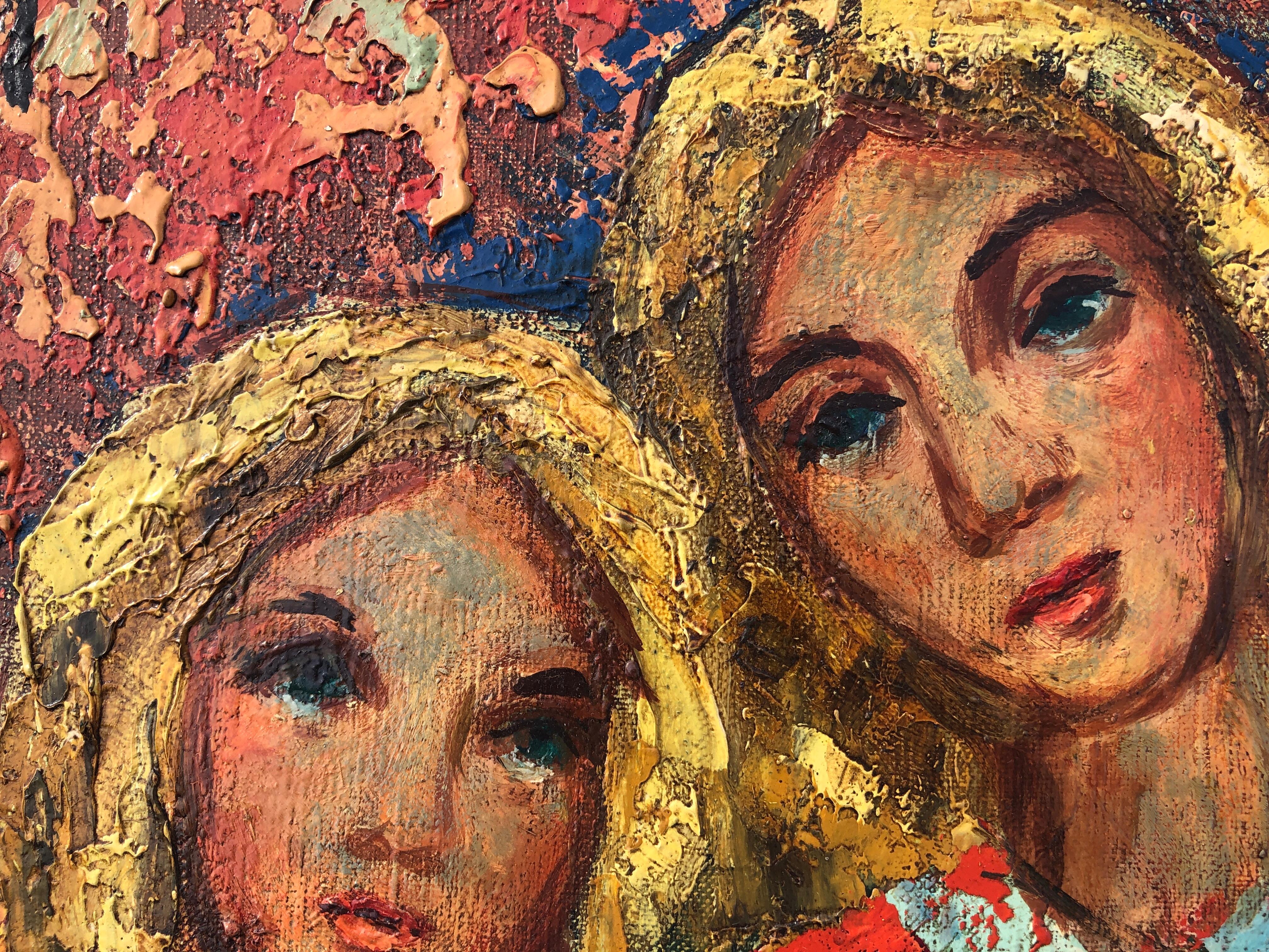 Young women oil on canvas painting 2