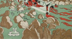 Abstract  Composition - Lithograph by Henry Maurice - 1970s