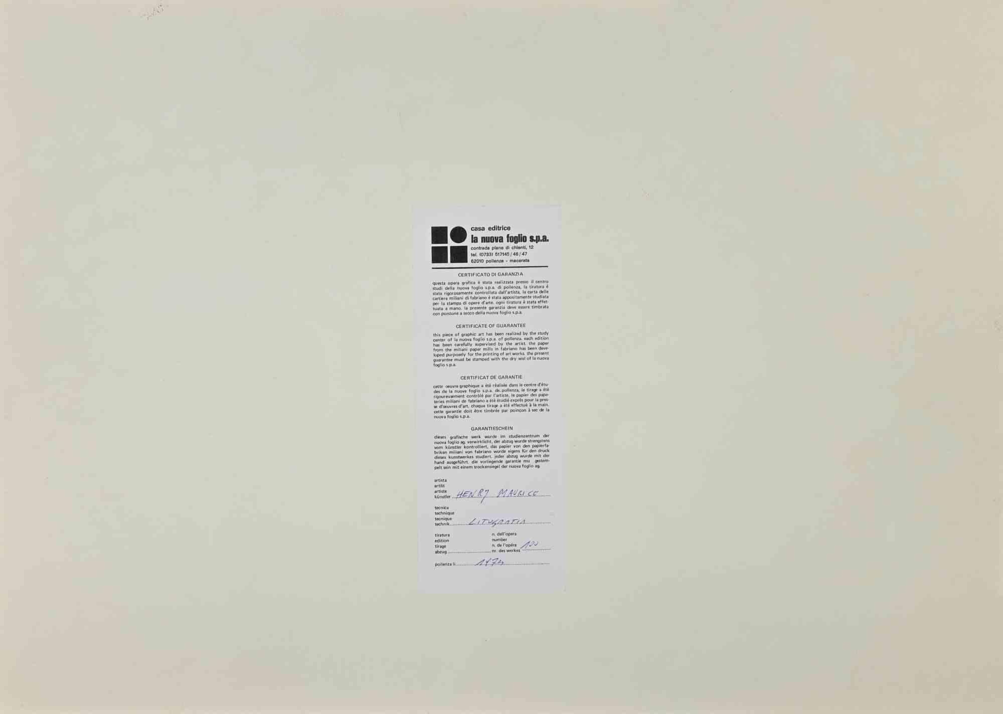 Abstract  Composition - Lithograph by Henry Maurice - 1970s For Sale 2