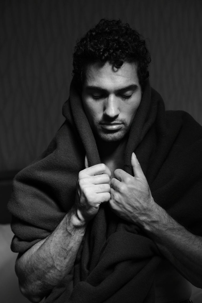 Henry Cashmere Black KingSize Blanket with Silk Border by JG Switzer