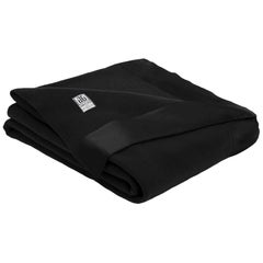 Henry Cashmere Black King-Size Blanket with Silk Border by JG Switzer