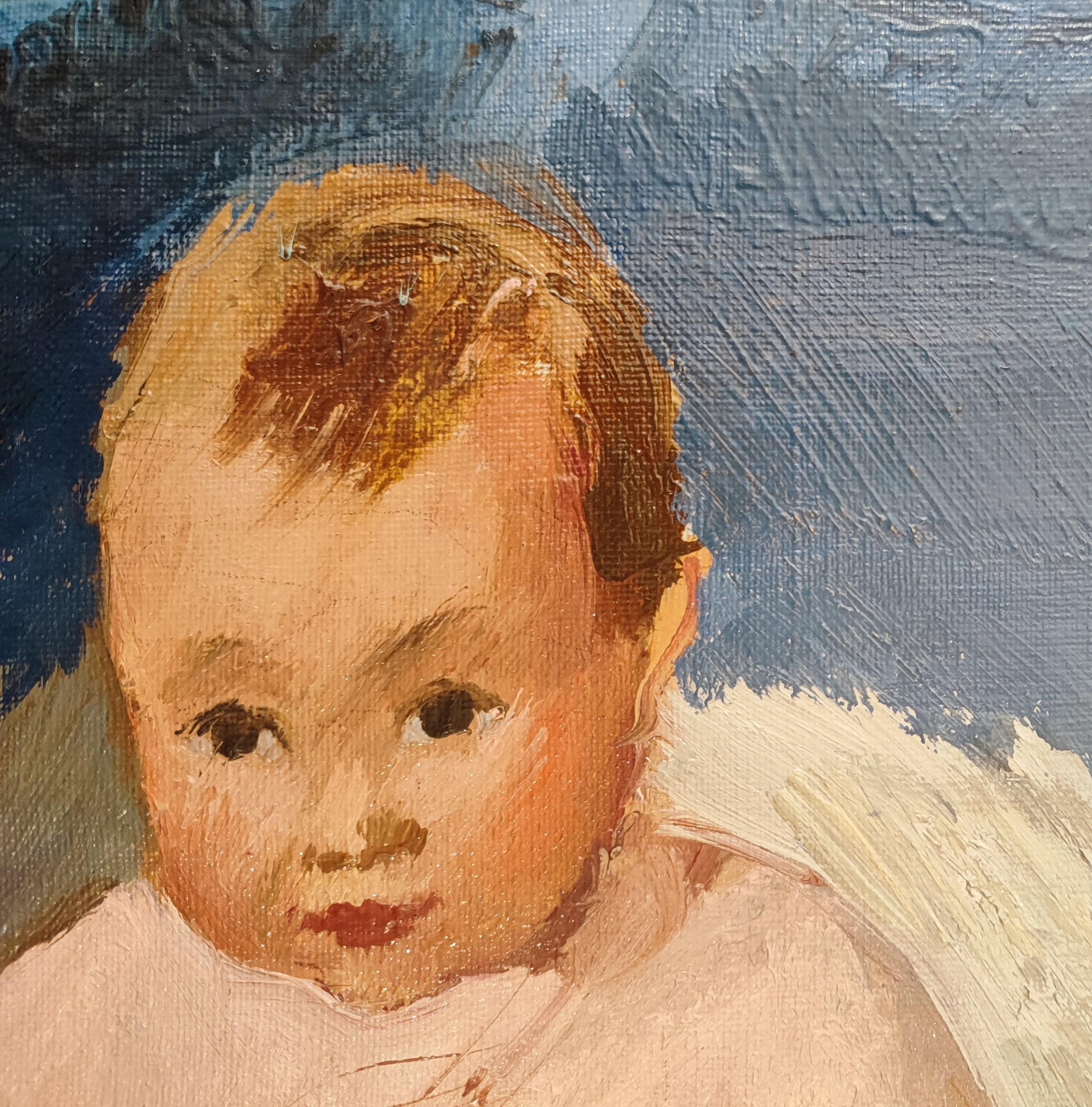 Il bambino seduto nella sua culla in vendita 1