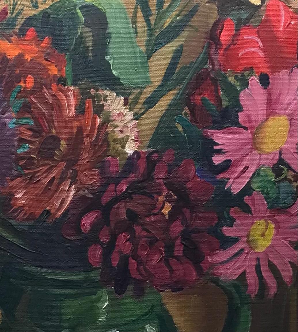 Bouquet by Henry Meylan - Oil on canvas For Sale 2
