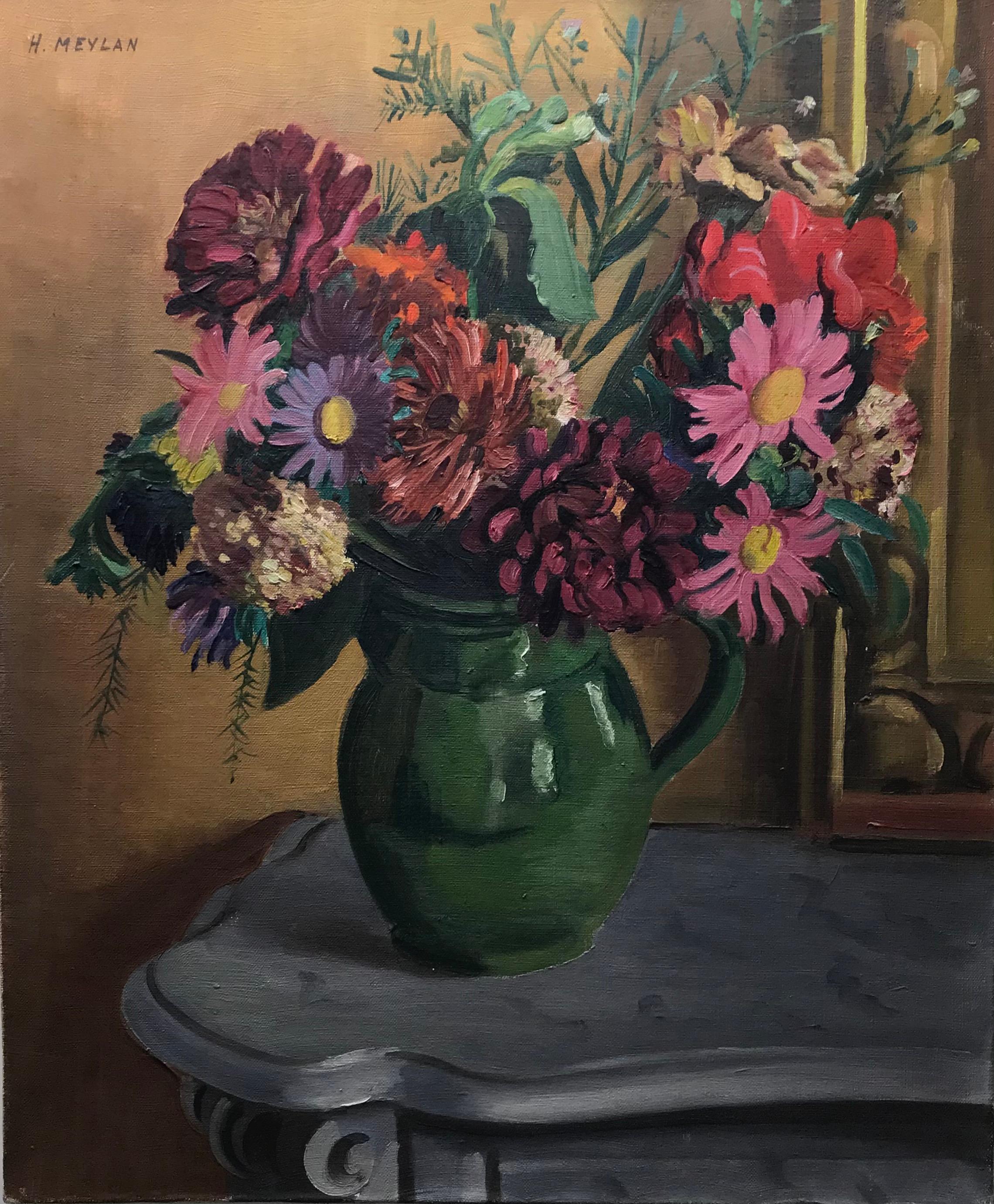 Bouquet by Henry Meylan - Oil on canvas