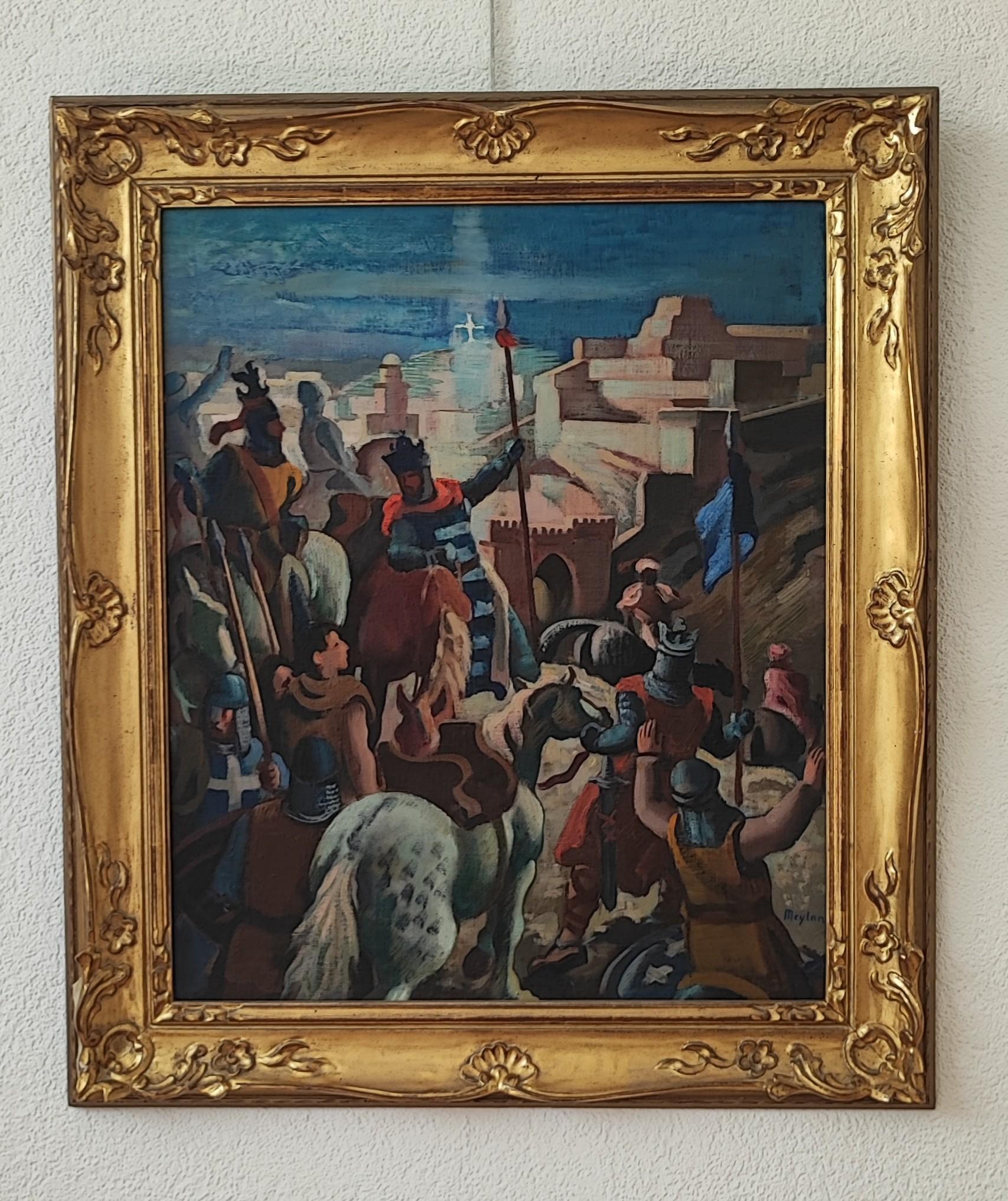 Crusade scene - Painting by Henry Meylan