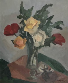 Grand bouquet d'Henry Meylan - Huile sur toile 